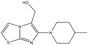 [6-(4-methylpiperidin-1-yl)imidazo[2,1-b][1,3]thiazol-5-yl]methanol Struktur