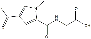 {[(4-acetyl-1-methyl-1H-pyrrol-2-yl)carbonyl]amino}acetic acid Struktur