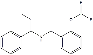 {[2-(difluoromethoxy)phenyl]methyl}(1-phenylpropyl)amine Struktur