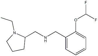 {[2-(difluoromethoxy)phenyl]methyl}[(1-ethylpyrrolidin-2-yl)methyl]amine Struktur