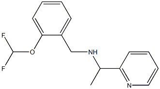 {[2-(difluoromethoxy)phenyl]methyl}[1-(pyridin-2-yl)ethyl]amine Struktur