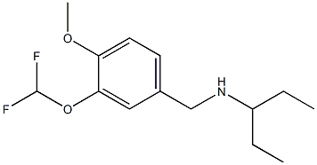 {[3-(difluoromethoxy)-4-methoxyphenyl]methyl}(pentan-3-yl)amine Struktur