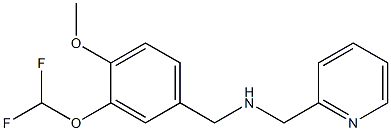 {[3-(difluoromethoxy)-4-methoxyphenyl]methyl}(pyridin-2-ylmethyl)amine Struktur