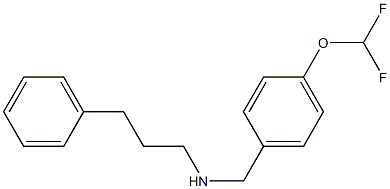 {[4-(difluoromethoxy)phenyl]methyl}(3-phenylpropyl)amine Struktur