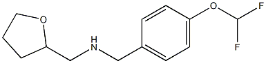 {[4-(difluoromethoxy)phenyl]methyl}(oxolan-2-ylmethyl)amine Struktur