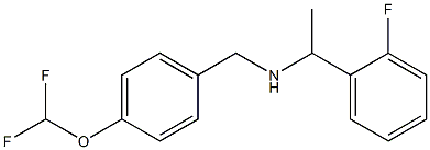 {[4-(difluoromethoxy)phenyl]methyl}[1-(2-fluorophenyl)ethyl]amine Struktur