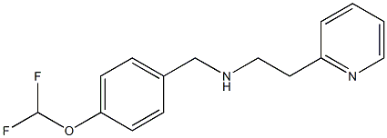 {[4-(difluoromethoxy)phenyl]methyl}[2-(pyridin-2-yl)ethyl]amine Struktur