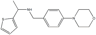 {[4-(morpholin-4-yl)phenyl]methyl}[1-(thiophen-2-yl)ethyl]amine Struktur