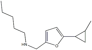 {[5-(2-methylcyclopropyl)furan-2-yl]methyl}(pentyl)amine Struktur