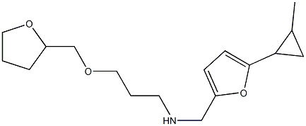 {[5-(2-methylcyclopropyl)furan-2-yl]methyl}[3-(oxolan-2-ylmethoxy)propyl]amine Struktur