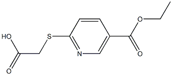 {[5-(ethoxycarbonyl)pyridin-2-yl]thio}acetic acid Struktur