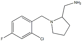 {1-[(2-chloro-4-fluorophenyl)methyl]pyrrolidin-2-yl}methanamine Struktur