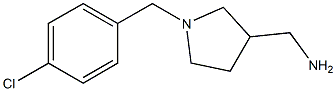 {1-[(4-chlorophenyl)methyl]pyrrolidin-3-yl}methanamine Struktur