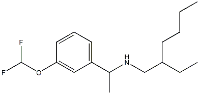 {1-[3-(difluoromethoxy)phenyl]ethyl}(2-ethylhexyl)amine Struktur