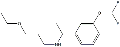 {1-[3-(difluoromethoxy)phenyl]ethyl}(3-ethoxypropyl)amine Struktur