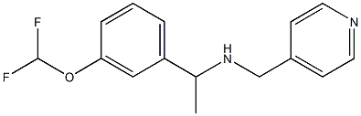 {1-[3-(difluoromethoxy)phenyl]ethyl}(pyridin-4-ylmethyl)amine Struktur