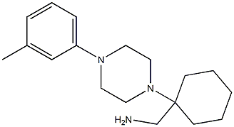 {1-[4-(3-methylphenyl)piperazin-1-yl]cyclohexyl}methylamine Struktur