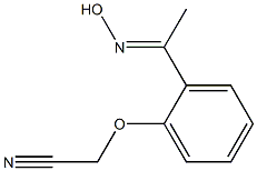 {2-[(1E)-N-hydroxyethanimidoyl]phenoxy}acetonitrile Struktur