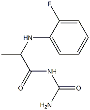 {2-[(2-fluorophenyl)amino]propanoyl}urea Struktur