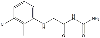 {2-[(3-chloro-2-methylphenyl)amino]acetyl}urea Struktur