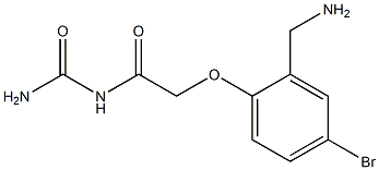 {2-[2-(aminomethyl)-4-bromophenoxy]acetyl}urea Struktur