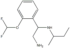 {2-amino-1-[2-(difluoromethoxy)phenyl]ethyl}(methyl)propan-2-ylamine Struktur