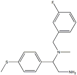 {2-amino-1-[4-(methylsulfanyl)phenyl]ethyl}[(3-fluorophenyl)methyl]methylamine Struktur