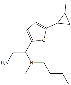 {2-amino-1-[5-(2-methylcyclopropyl)furan-2-yl]ethyl}(butyl)methylamine Struktur