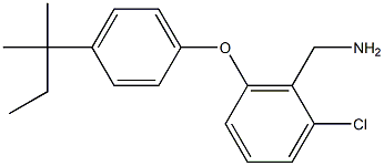 {2-chloro-6-[4-(2-methylbutan-2-yl)phenoxy]phenyl}methanamine Struktur