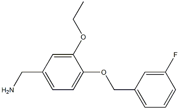 {3-ethoxy-4-[(3-fluorophenyl)methoxy]phenyl}methanamine Struktur