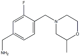 {3-fluoro-4-[(2-methylmorpholin-4-yl)methyl]phenyl}methanamine Struktur