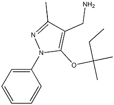 {3-methyl-5-[(2-methylbutan-2-yl)oxy]-1-phenyl-1H-pyrazol-4-yl}methanamine Struktur