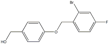 {4-[(2-bromo-4-fluorophenyl)methoxy]phenyl}methanol Struktur