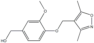 {4-[(3,5-dimethyl-1,2-oxazol-4-yl)methoxy]-3-methoxyphenyl}methanol Struktur