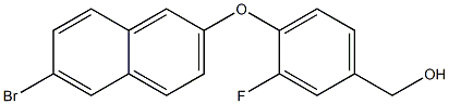 {4-[(6-bromonaphthalen-2-yl)oxy]-3-fluorophenyl}methanol Struktur