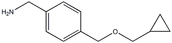 {4-[(cyclopropylmethoxy)methyl]phenyl}methanamine Struktur