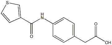 {4-[(thien-3-ylcarbonyl)amino]phenyl}acetic acid Struktur