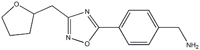 {4-[3-(oxolan-2-ylmethyl)-1,2,4-oxadiazol-5-yl]phenyl}methanamine Struktur