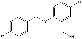 {5-bromo-2-[(4-fluorophenyl)methoxy]phenyl}methanamine Struktur