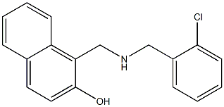 1-({[(2-chlorophenyl)methyl]amino}methyl)naphthalen-2-ol Struktur