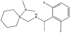 1-({[1-(2,6-difluorophenyl)ethyl]amino}methyl)-N,N-dimethylcyclohexan-1-amine Struktur