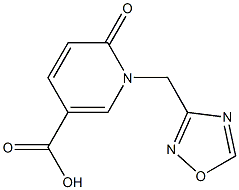 1-(1,2,4-oxadiazol-3-ylmethyl)-6-oxo-1,6-dihydropyridine-3-carboxylic acid Struktur