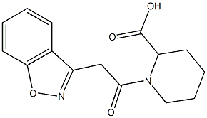 1-(1,2-benzisoxazol-3-ylacetyl)piperidine-2-carboxylic acid Struktur