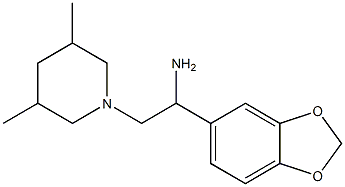 1-(1,3-benzodioxol-5-yl)-2-(3,5-dimethylpiperidin-1-yl)ethanamine Struktur