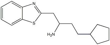 1-(1,3-benzothiazol-2-yl)-4-cyclopentylbutan-2-amine Struktur