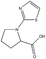 1-(1,3-thiazol-2-yl)pyrrolidine-2-carboxylic acid Struktur