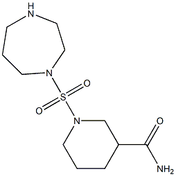 1-(1,4-diazepane-1-sulfonyl)piperidine-3-carboxamide Struktur