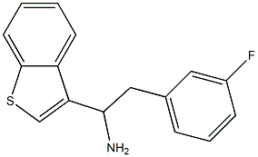 1-(1-benzothiophen-3-yl)-2-(3-fluorophenyl)ethan-1-amine Struktur