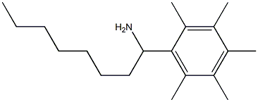 1-(2,3,4,5,6-pentamethylphenyl)octan-1-amine Struktur