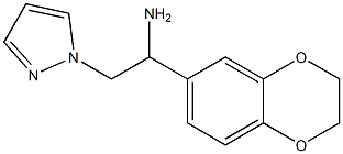 1-(2,3-dihydro-1,4-benzodioxin-6-yl)-2-(1H-pyrazol-1-yl)ethanamine Struktur